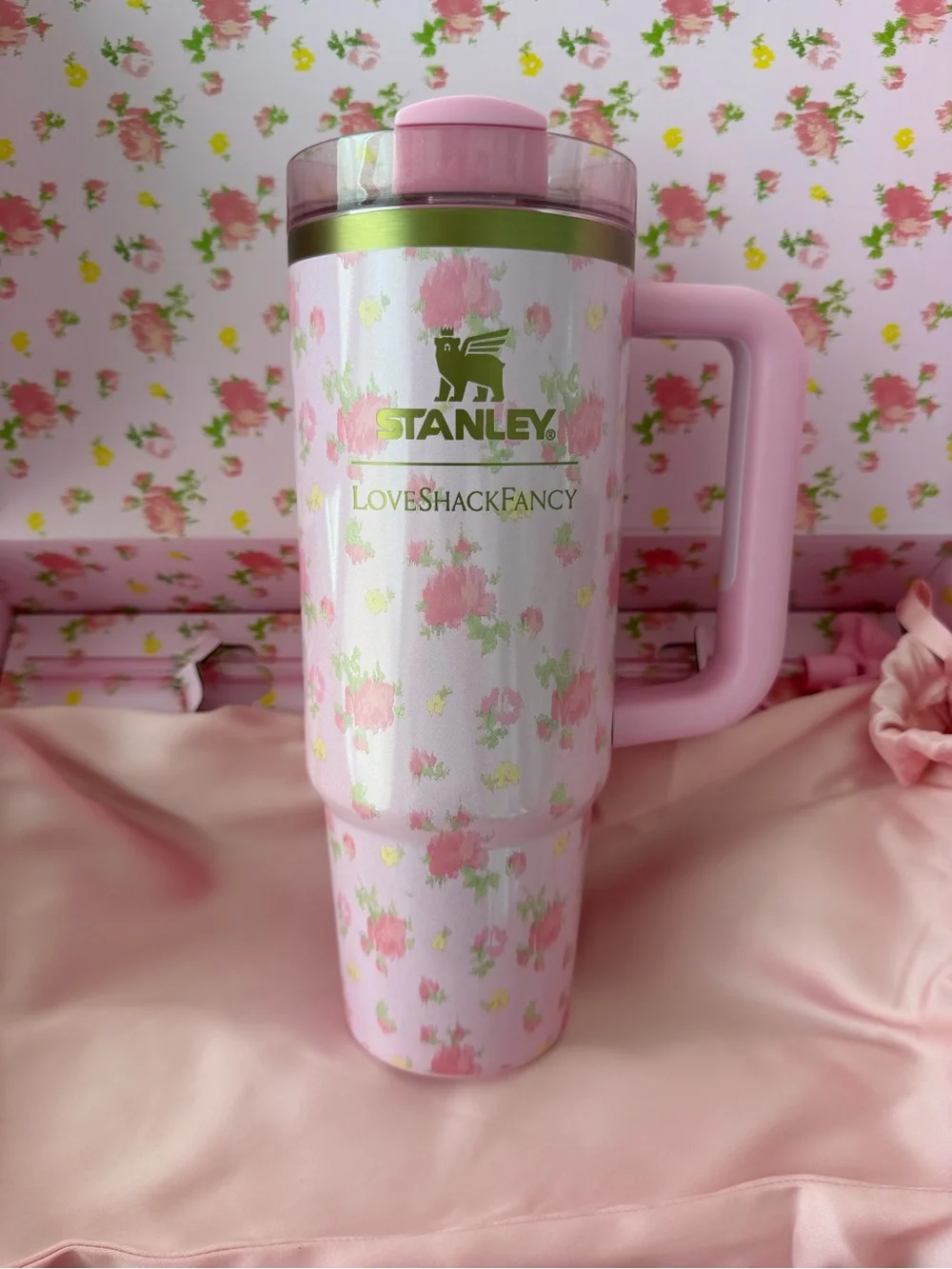 NIB LoveShackFancy x Stanley Ibiza Sunset 30oz Quencher H2.O Tumbler in Gift Box